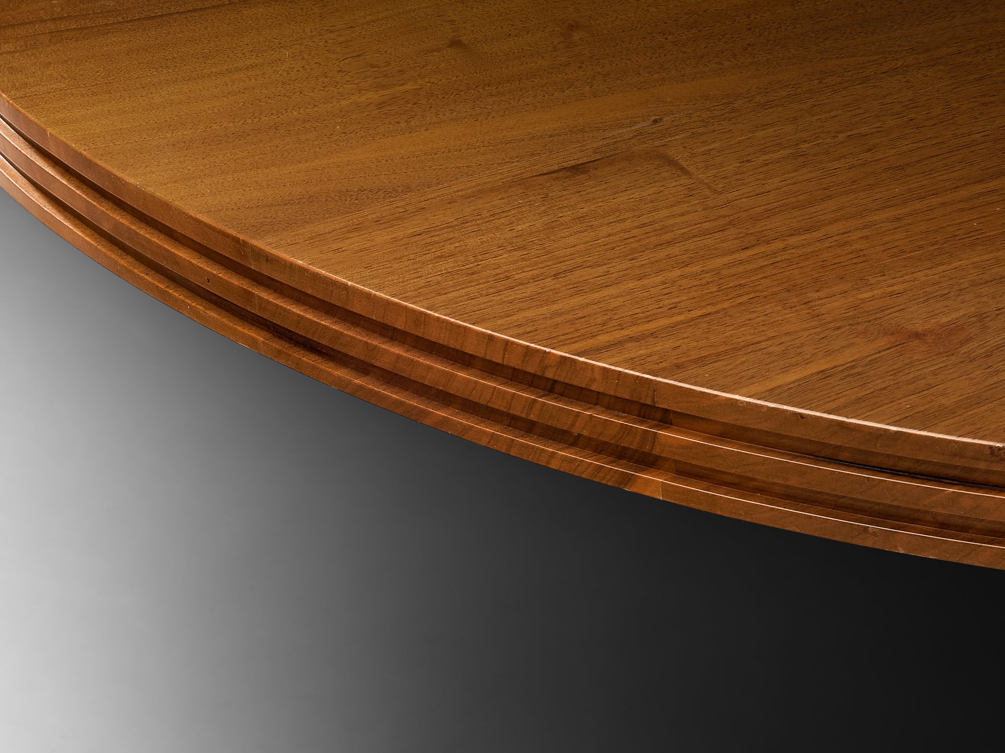 1960s Spanish Architectural Round Walnut Dining Table Tables Morentz