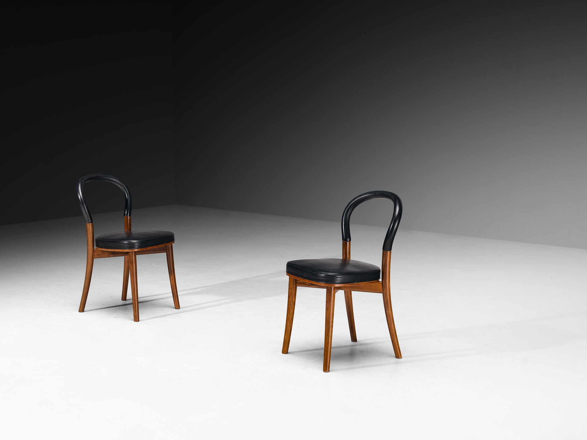 Erik Gunnar Asplund for Cassina Set of Eight 'Göteborg' Dining Chairs in Walnut Seating Morentz