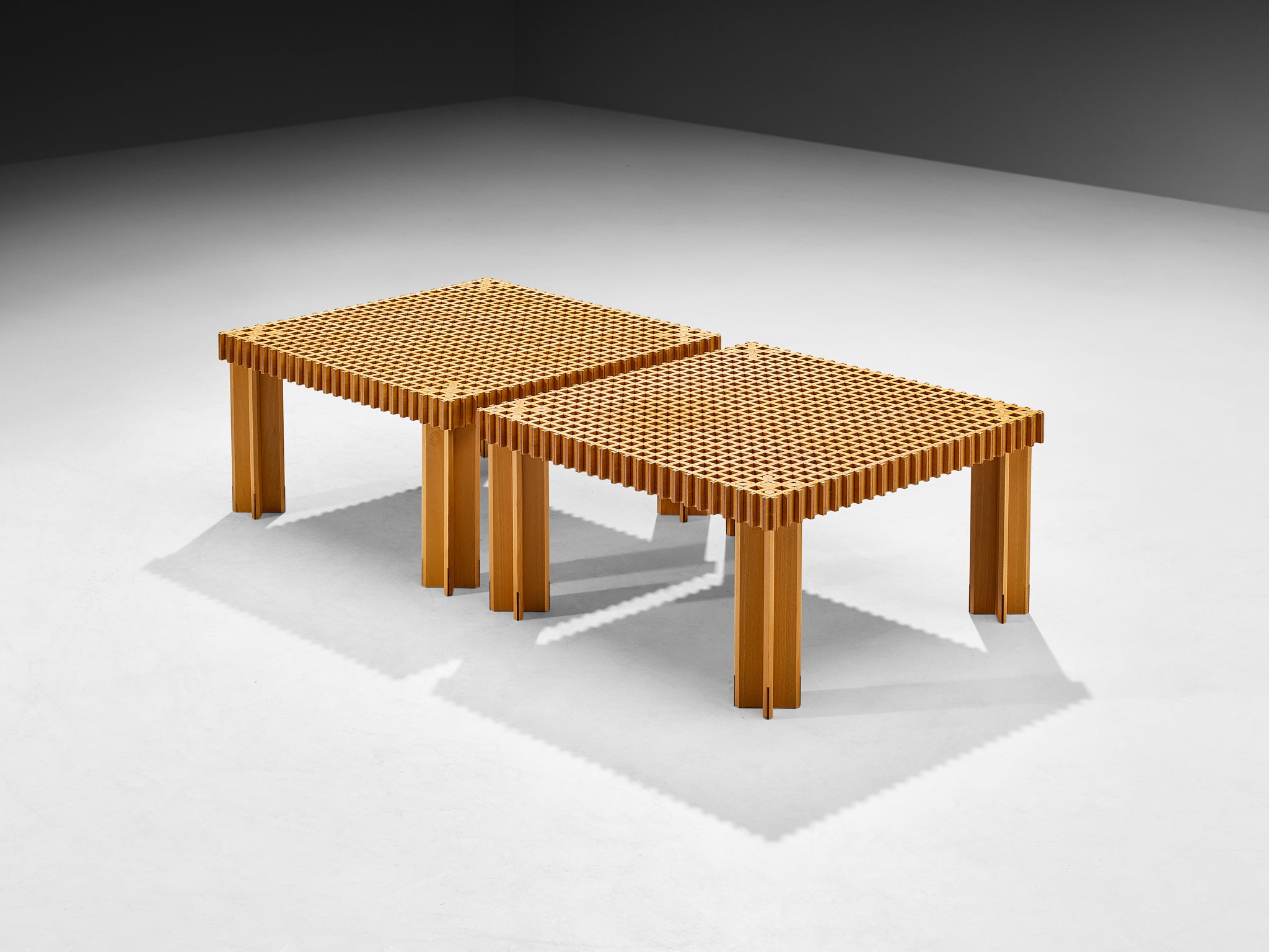 Early and Rare Gianfranco Frattini for Pierluigi Ghianda 'Kyoto' Coffee Tables Tables Morentz