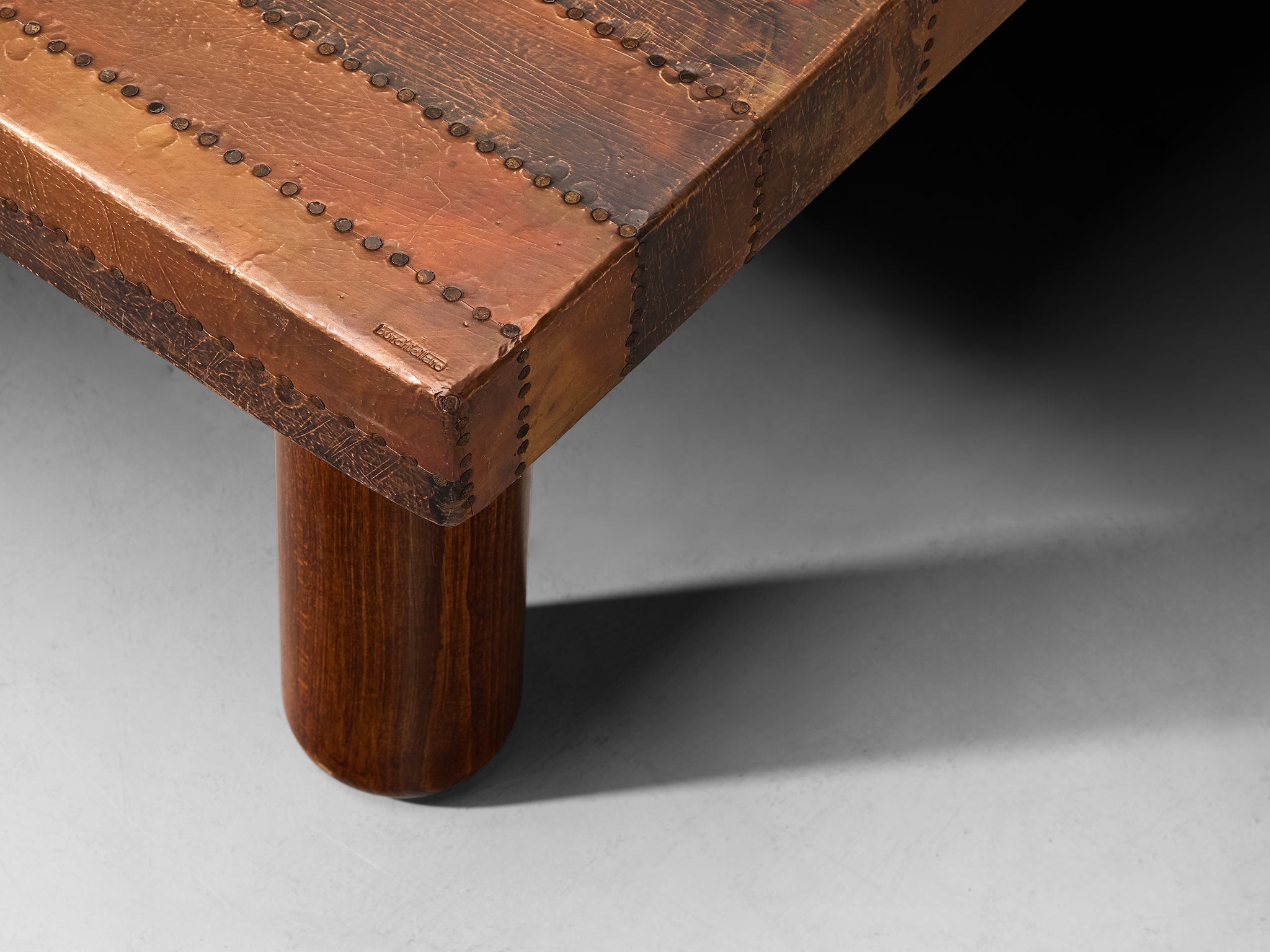 Lorenzo Burchiellaro Square Coffee Table in Copper Tables Morentz