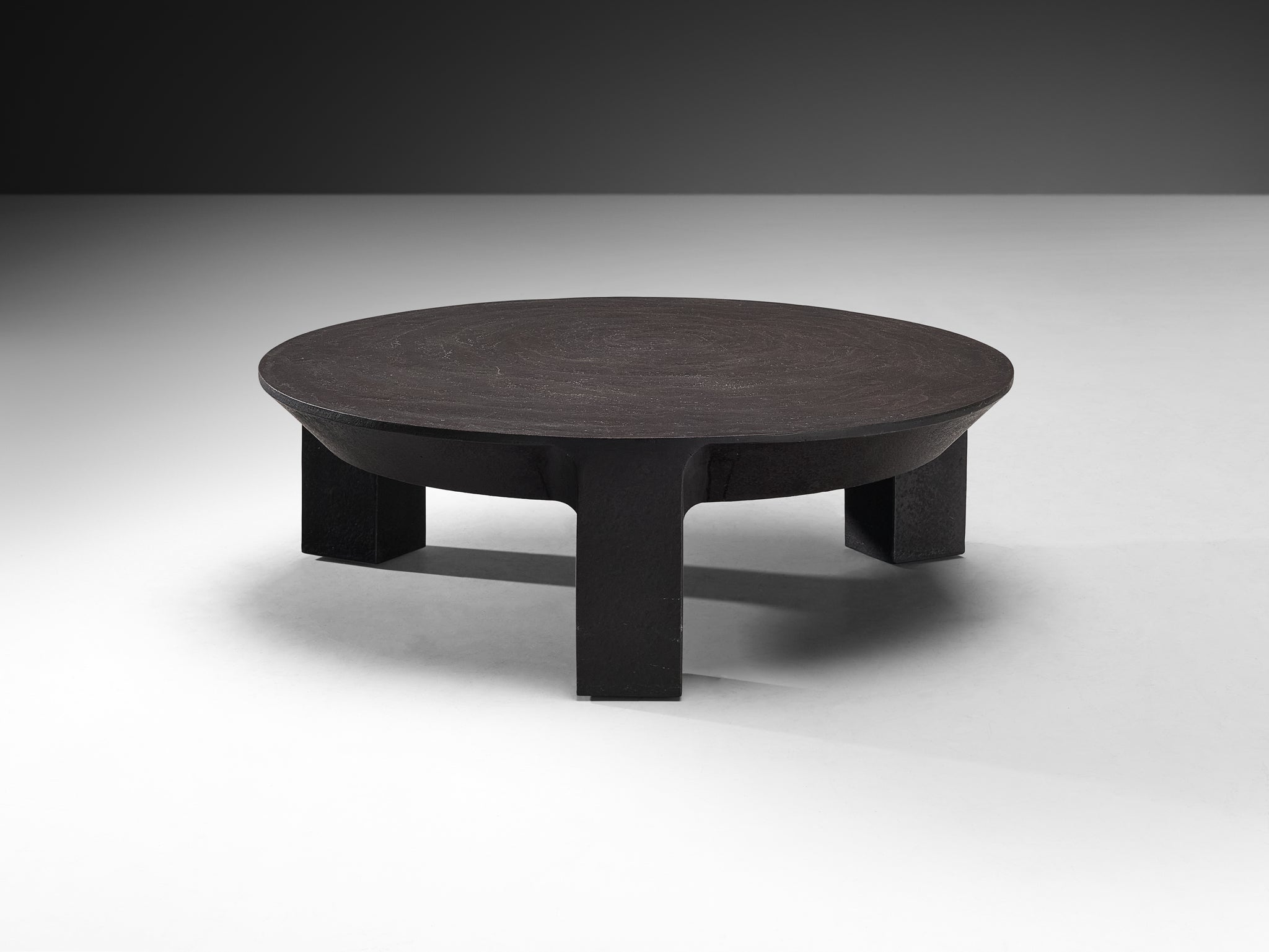 Brutalist Coffee Table in Stone-Look Resin with Organic Relief Top Tables Morentz