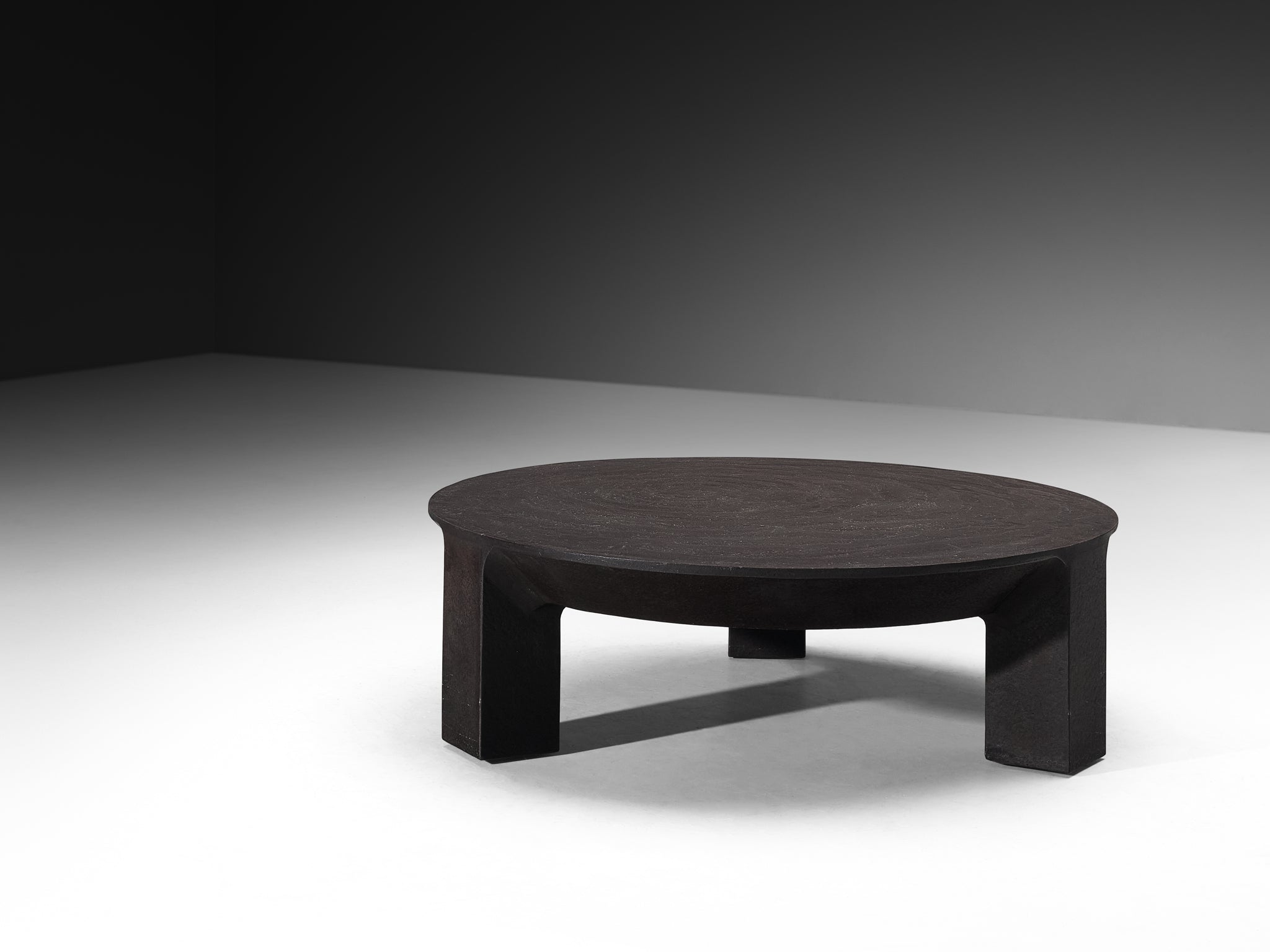 Brutalist Coffee Table in Stone-Look Resin with Organic Relief Top Tables Morentz