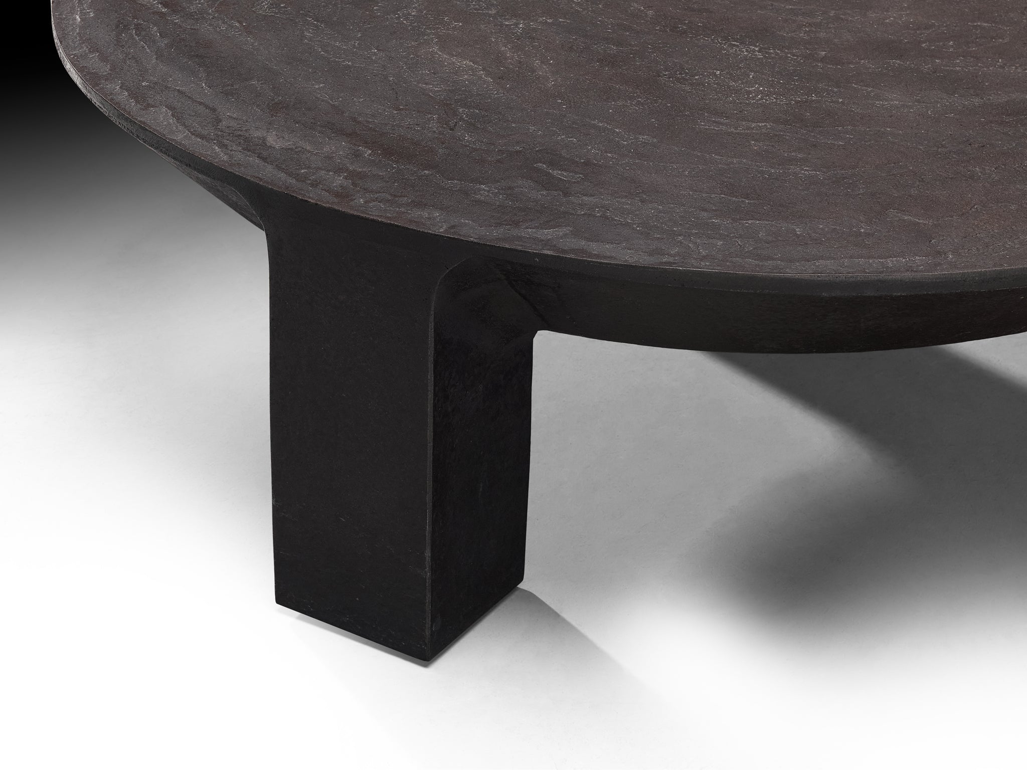 Brutalist Coffee Table in Stone-Look Resin with Organic Relief Top Tables Morentz