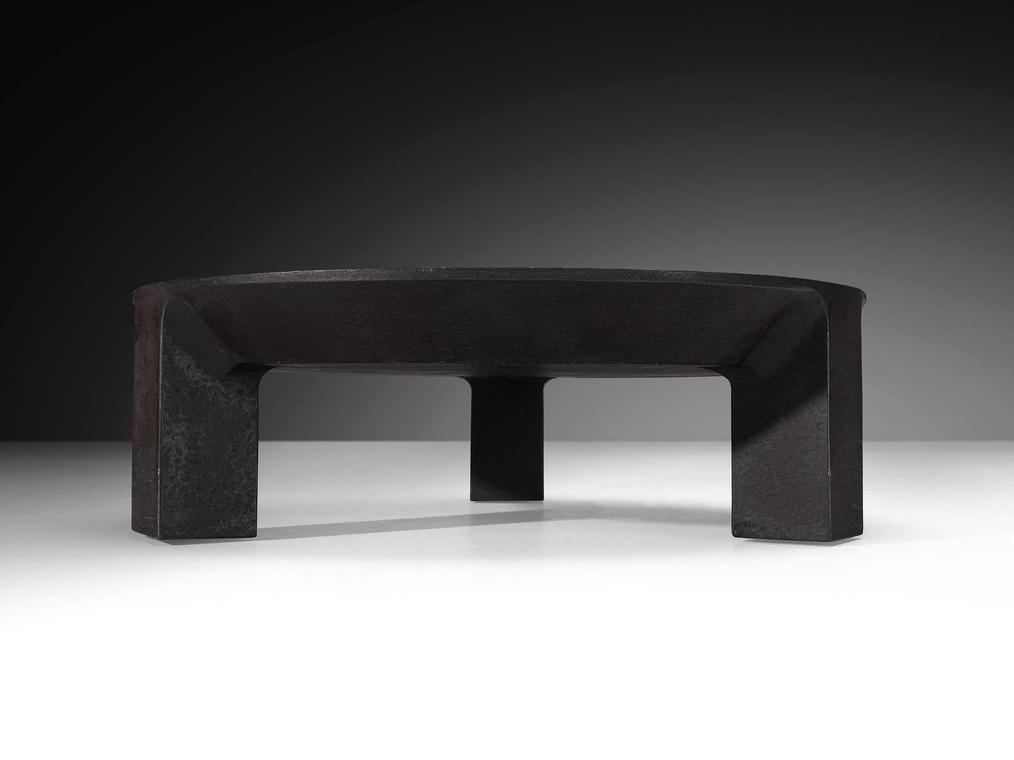 Brutalist Coffee Table in Stone-Look Resin with Organic Relief Top Tables Morentz