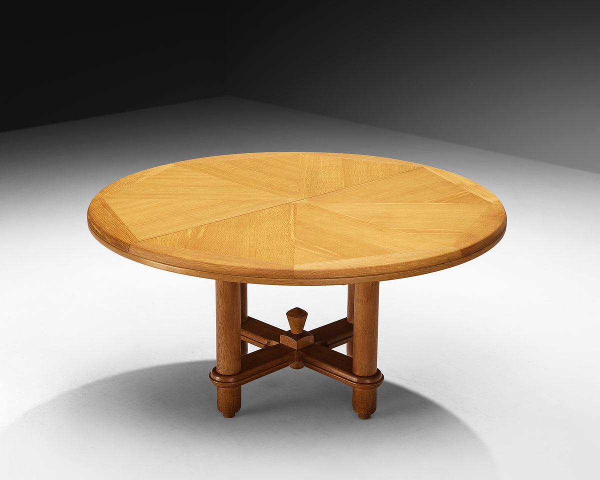 Guillerme & Chambron Extendable 'Victorine' Dining Table in Solid Oak Tables Morentz