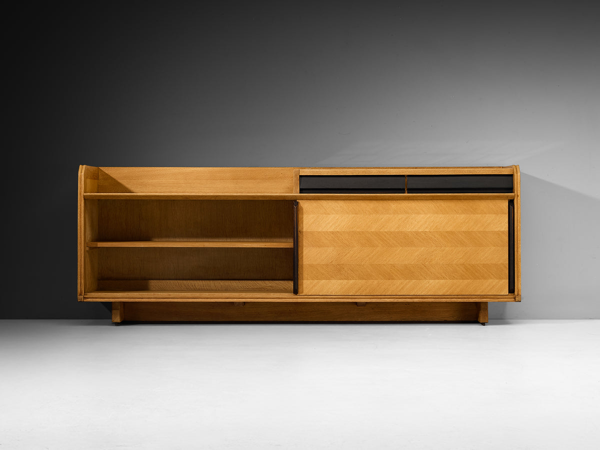 Guillerme & Chambron Sideboard in Solid Oak and Ceramic Case pieces and storage cabinets Morentz