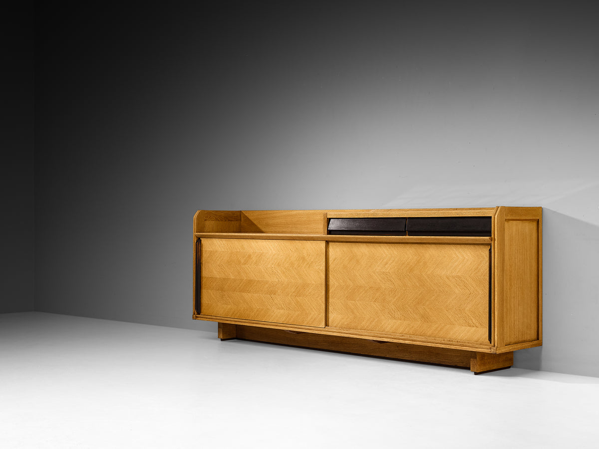 Guillerme & Chambron Sideboard in Solid Oak and Ceramic Case pieces and storage cabinets Morentz