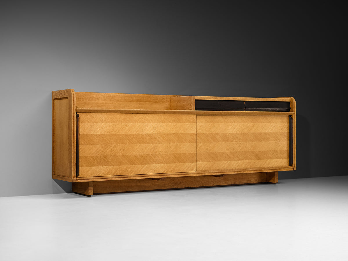 Guillerme & Chambron Sideboard in Solid Oak and Ceramic Case pieces and storage cabinets Morentz