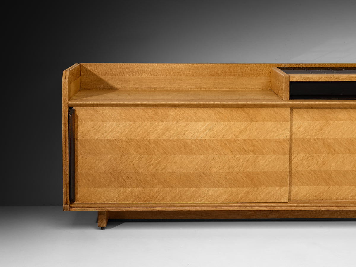 Guillerme & Chambron Sideboard in Solid Oak and Ceramic Case pieces and storage cabinets Morentz