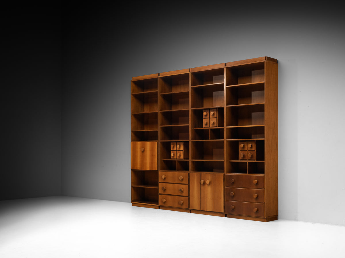 Bernini 'Antifona' Wall Unit Book Case in Walnut Case pieces and storage cabinets Morentz