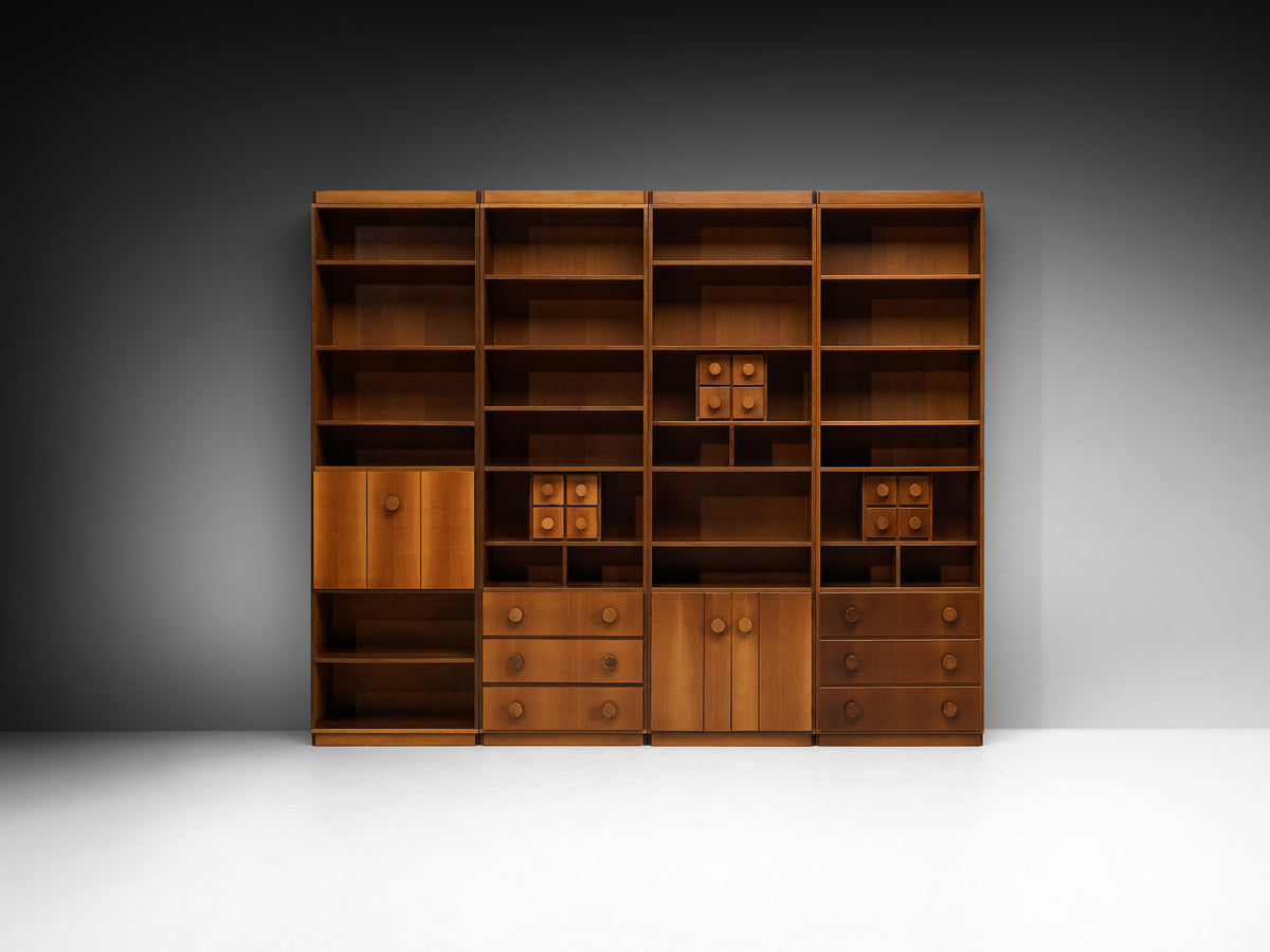 Bernini 'Antifona' Wall Unit Book Case in Walnut Case pieces and storage cabinets Morentz
