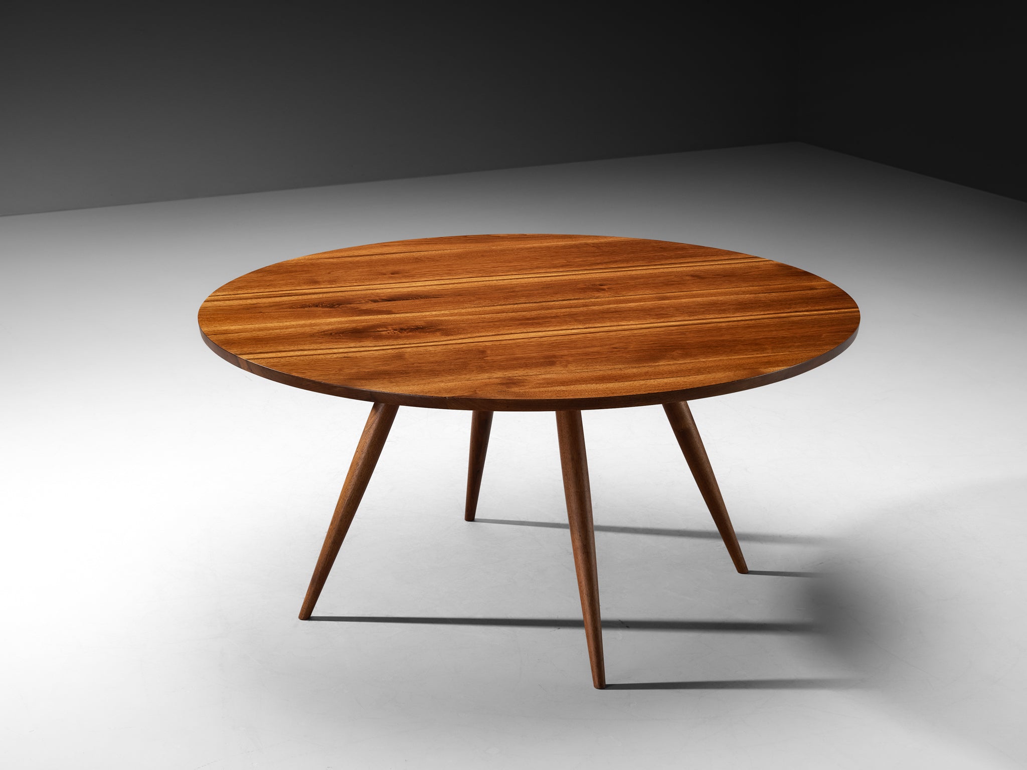 George Nakashima Round Turned-Leg Dining Table in American Black Walnut 152cm Tables Morentz