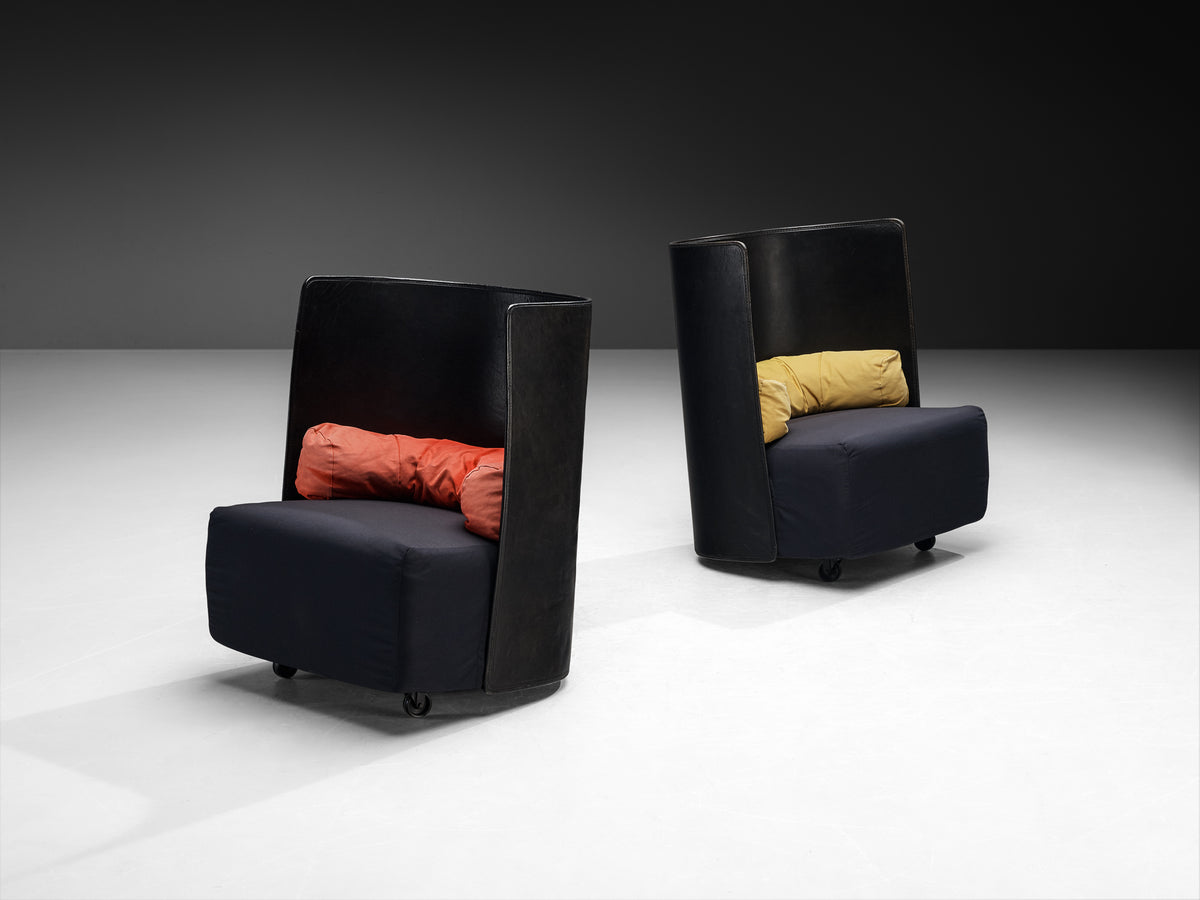 Gionathan de Pas & Donato D’Urbino & Paolo Lomazzi Pair of 'Campo' Lounge Chairs Seating Morentz