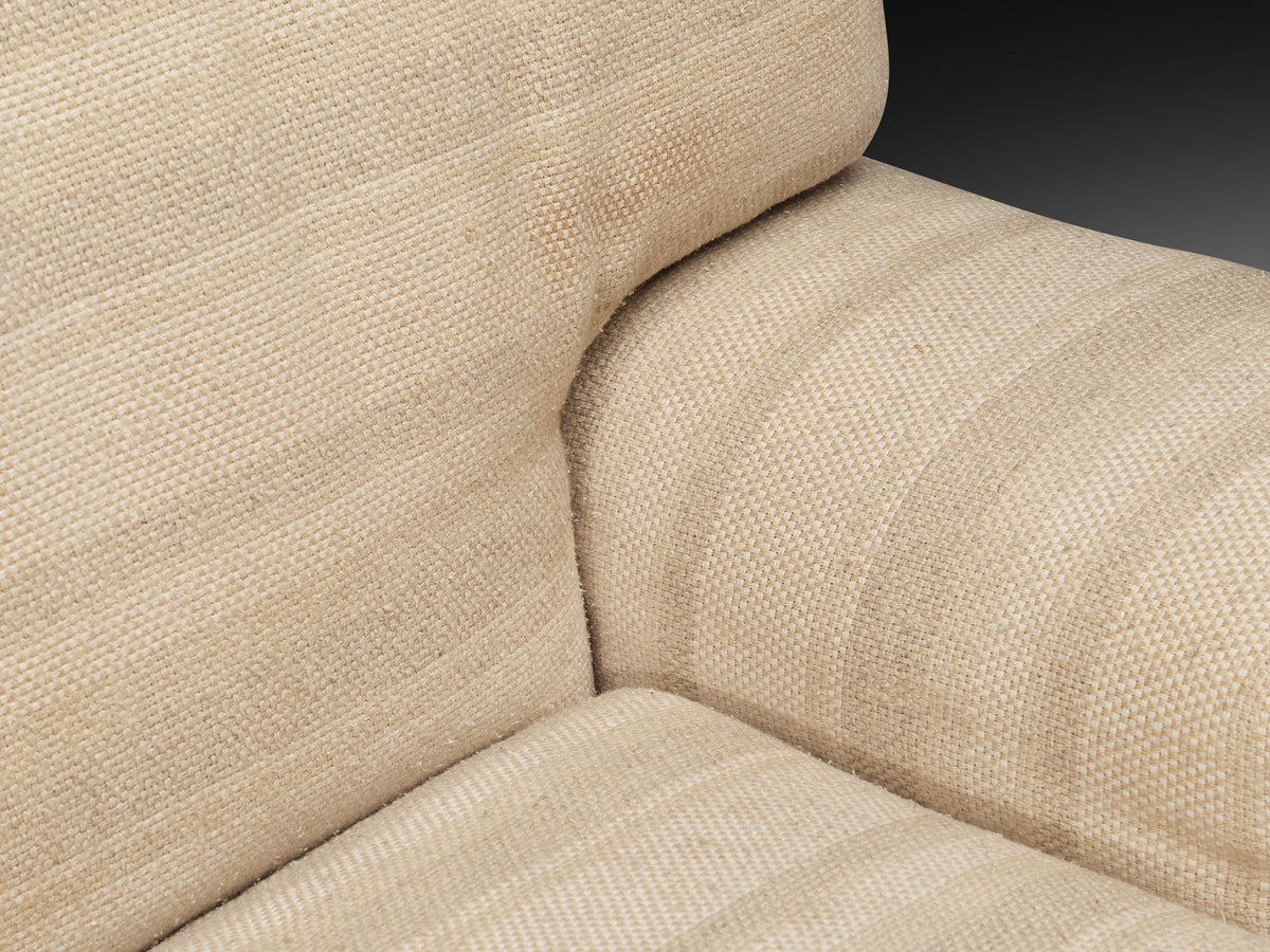 Italian Bulky Low-Slung Modular Sofa Seating Morentz