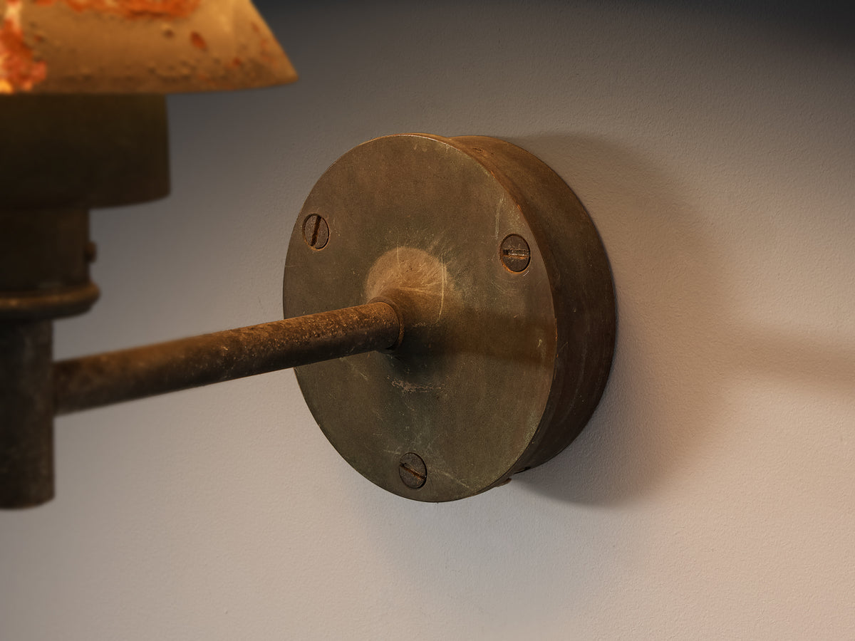 Poul Henningsen for Louis Poulsen 'PH 4.5/3' Patinated Copper Wall Lights Lighting Morentz