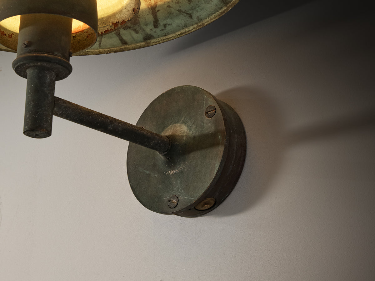 Poul Henningsen for Louis Poulsen 'PH 4.5/3' Patinated Copper Wall Lights Lighting Morentz