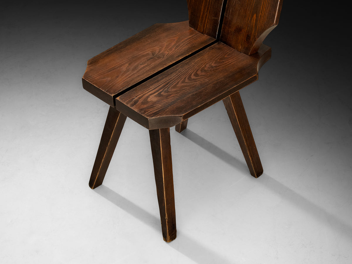 Chalet Inspired Sculptural Dining Chairs in Pine Seating Morentz