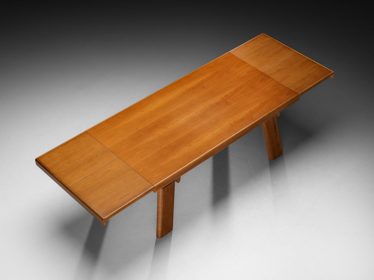 Mid-Century Italian Extendable Dining Table in Honey Toned Wood Tables Morentz