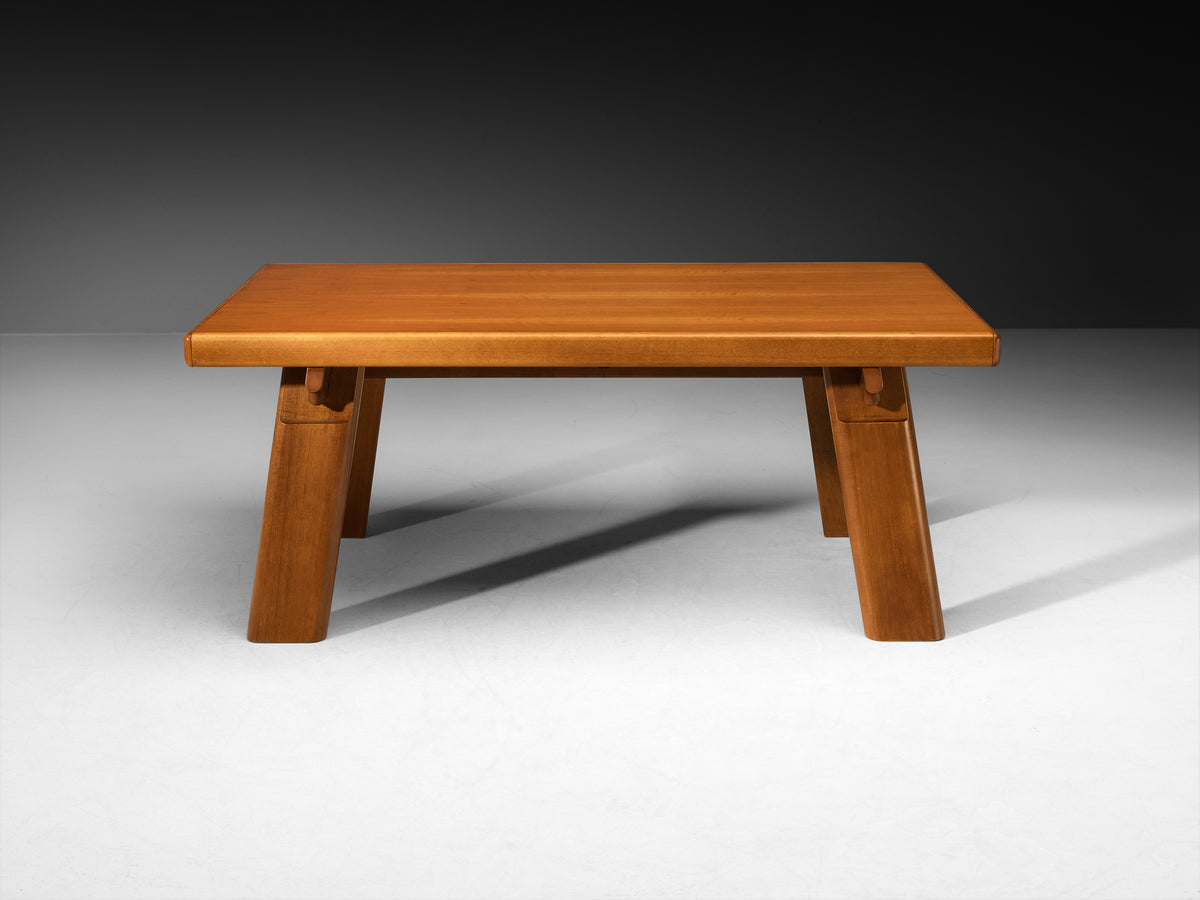 Mid-Century Italian Extendable Dining Table in Honey Toned Wood Tables Morentz