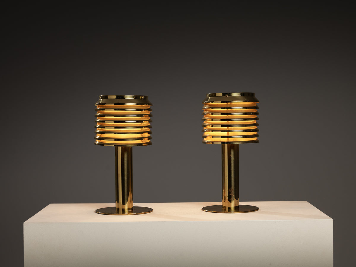 Hans Agne Jakobsson for AB Markaryd 'B-142' Table Lamps in Brass Lighting Morentz