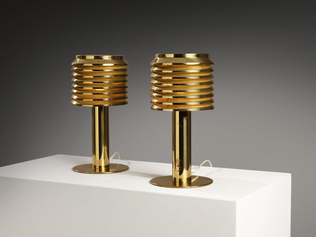 Hans Agne Jakobsson for AB Markaryd 'B-142' Table Lamps in Brass Lighting Morentz