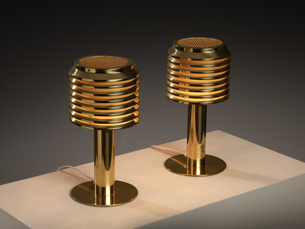 Hans Agne Jakobsson for AB Markaryd 'B-142' Table Lamps in Brass Lighting Morentz