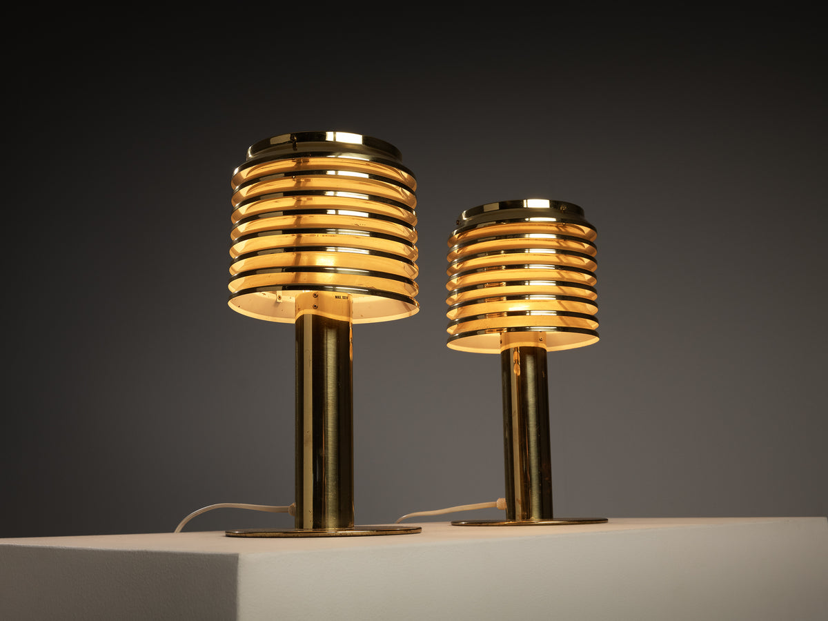 Hans Agne Jakobsson for AB Markaryd 'B-142' Table Lamps in Brass Lighting Morentz