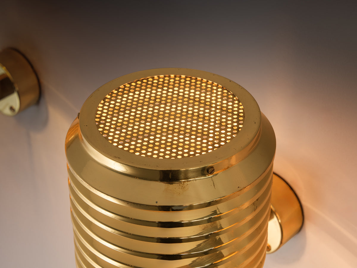 Hans Agne Jakobsson 'V-299' Wall Lamps in Brass