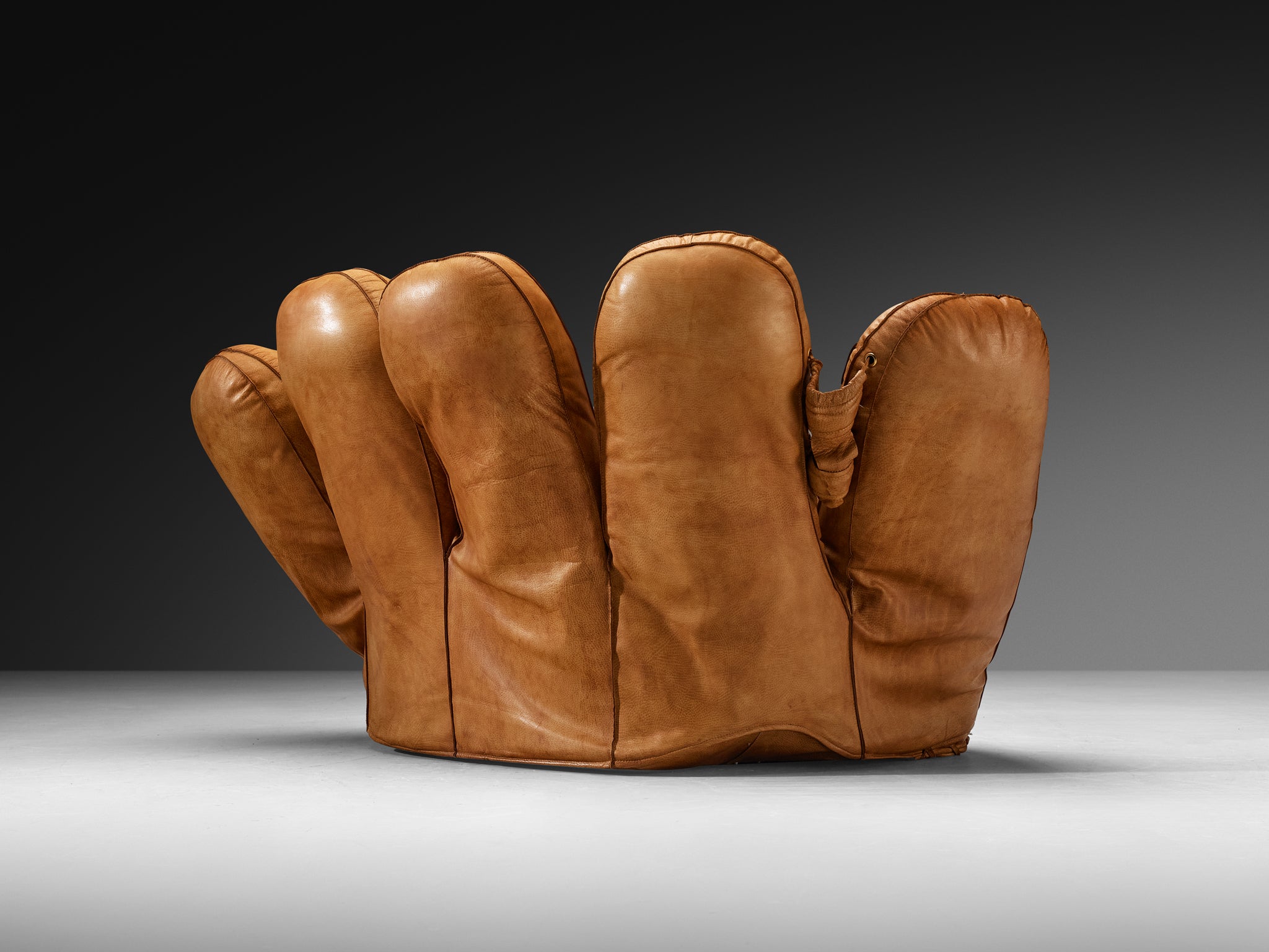 Gionathan de Pas, Donato D’Urbino & Paolo Lomazzi 'Joe' Lounge Chair in Leather Seating Morentz