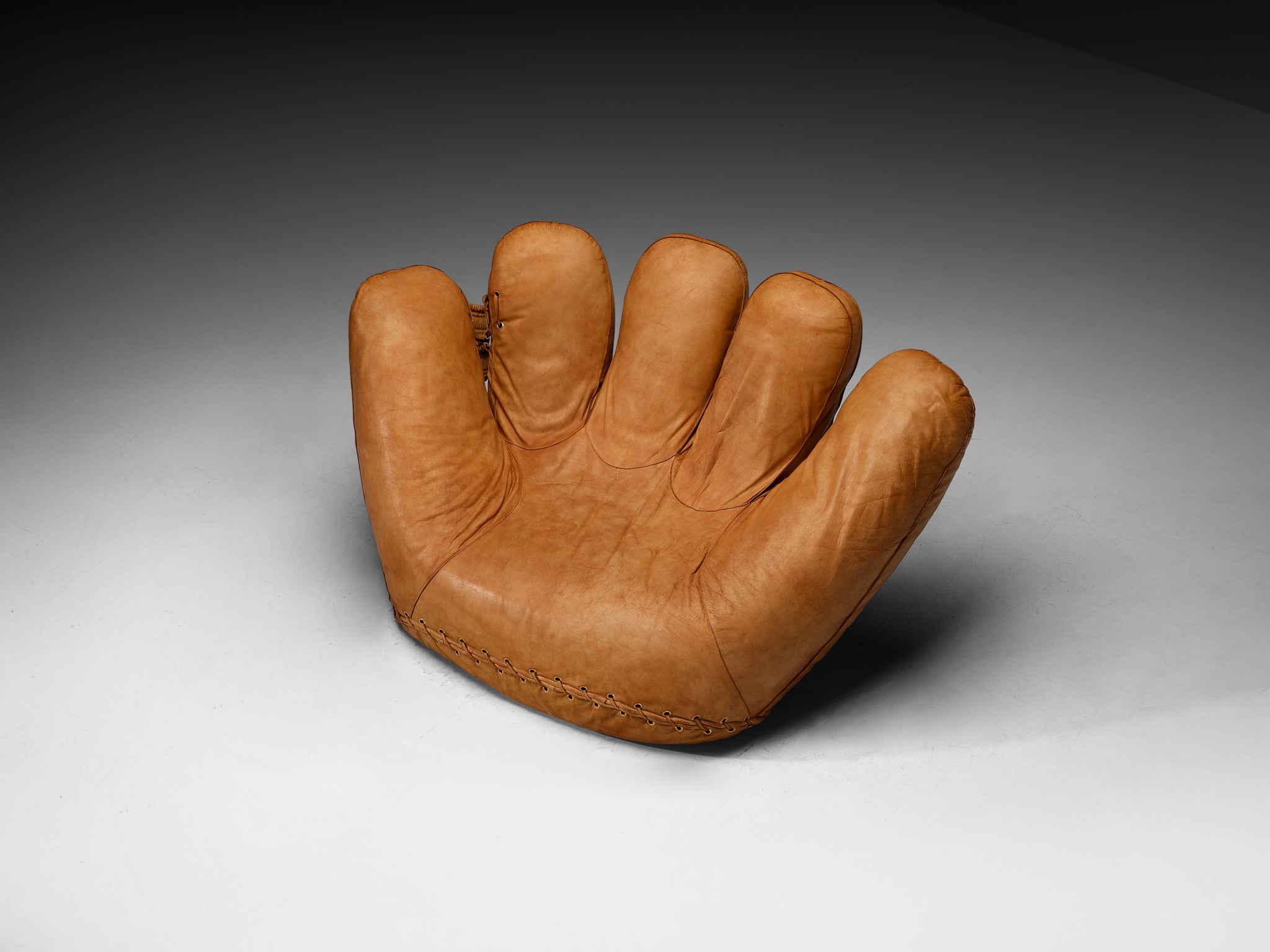 Gionathan de Pas, Donato D’Urbino & Paolo Lomazzi 'Joe' Lounge Chair in Leather Seating Morentz