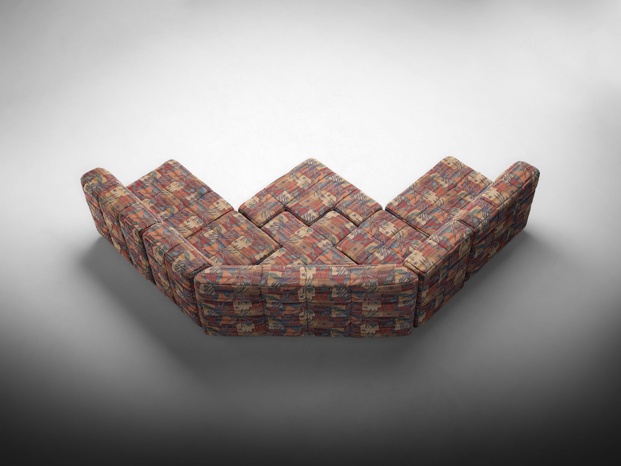 Hans Hopfer for Neue Wiener Werkstätte 'Castell' Sectional Sofa Seating Morentz