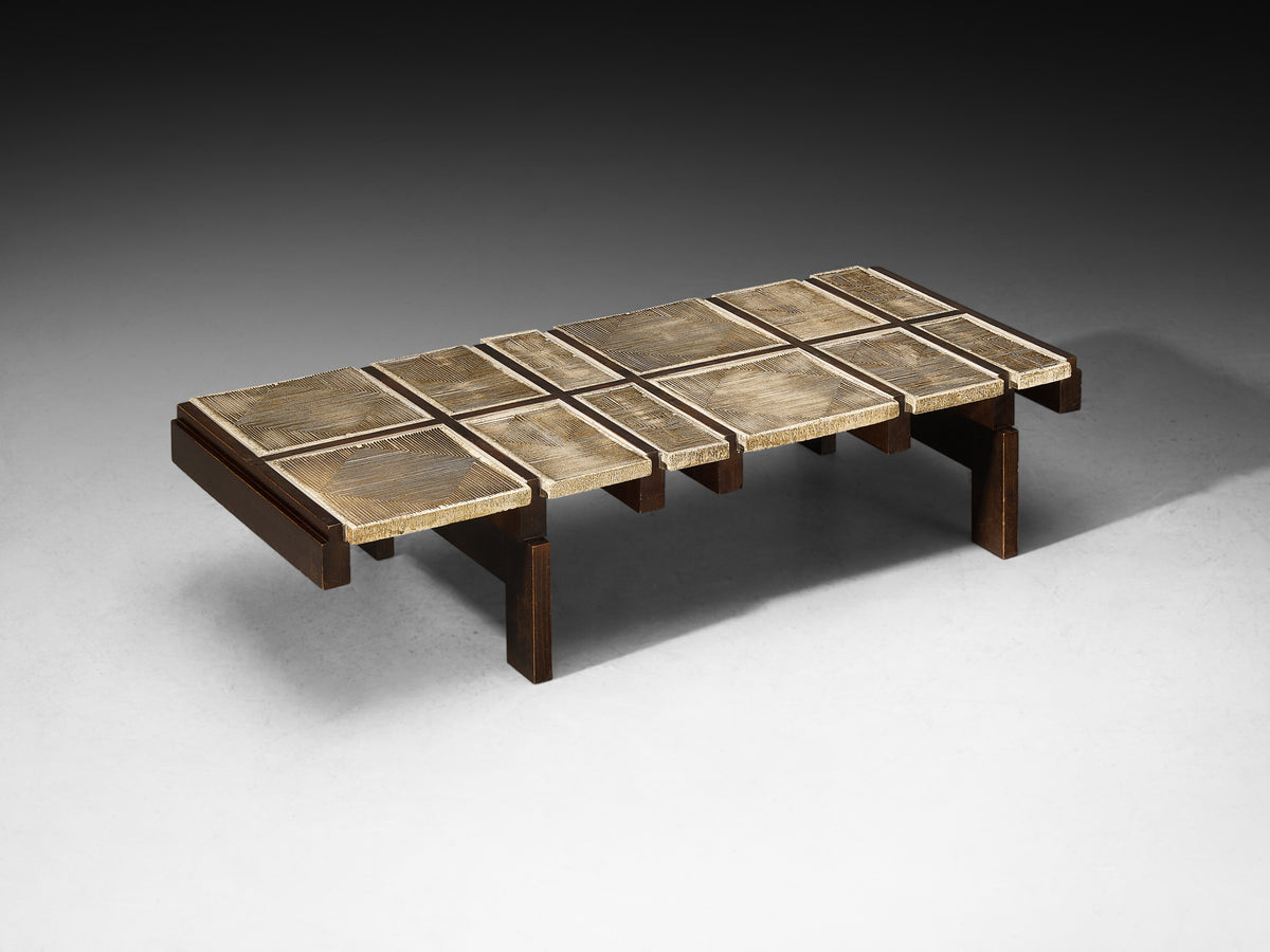 Roger Capron Rare 'Alouette' Coffee Table with Ceramic Tiles Tables Morentz