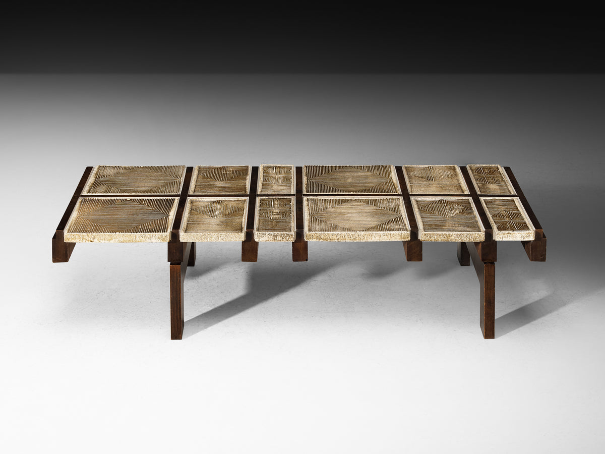 Roger Capron Rare 'Alouette' Coffee Table with Ceramic Tiles Tables Morentz