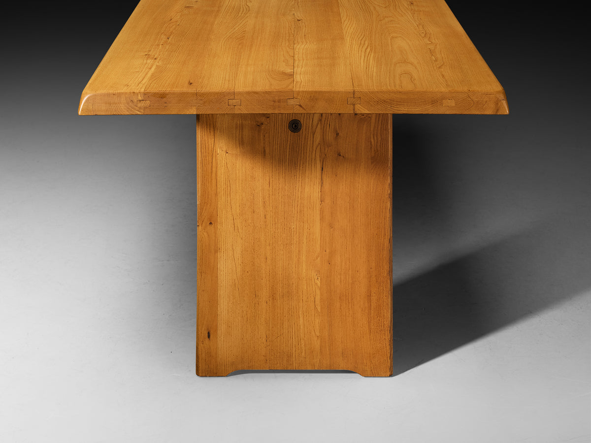 Pierre Chapo Custom Large 'T14' Dining Table in Elm 273.5cm/107in