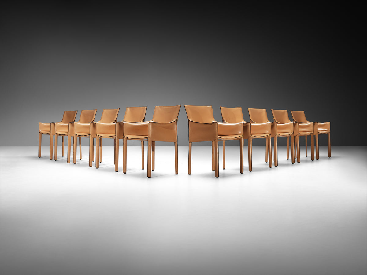 Grassi&Bianchi for Enrico Pellizzoni Set of Ten 'Pasqualina' Dining Chairs Seating Morentz
