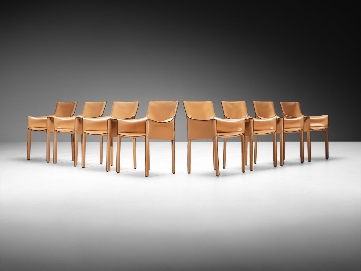 Grassi&Bianchi for Enrico Pellizzoni Set of Eight 'Pasqualina' Dining Chairs Seating Morentz