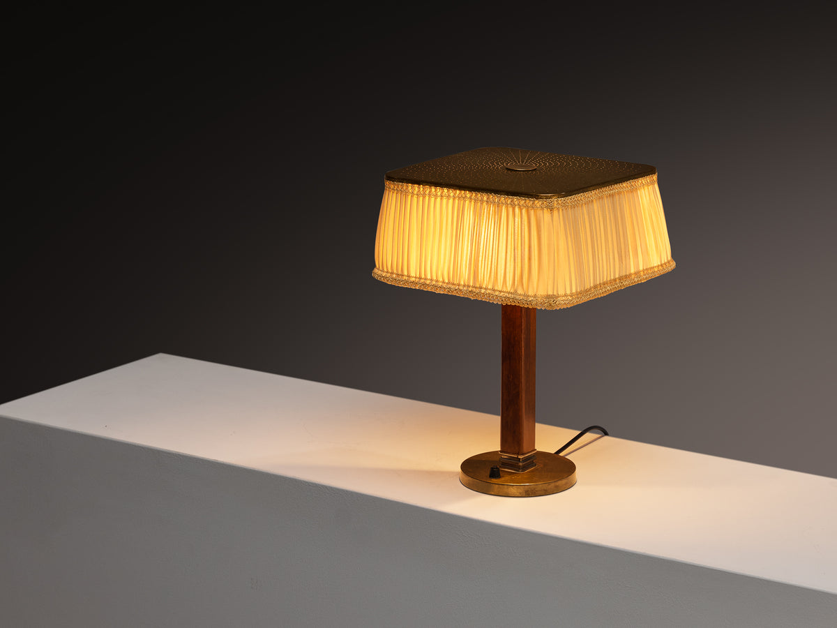 Paavo Tynell for Taito Oy '5066' Table Lamp in Perforated Brass Lighting Morentz