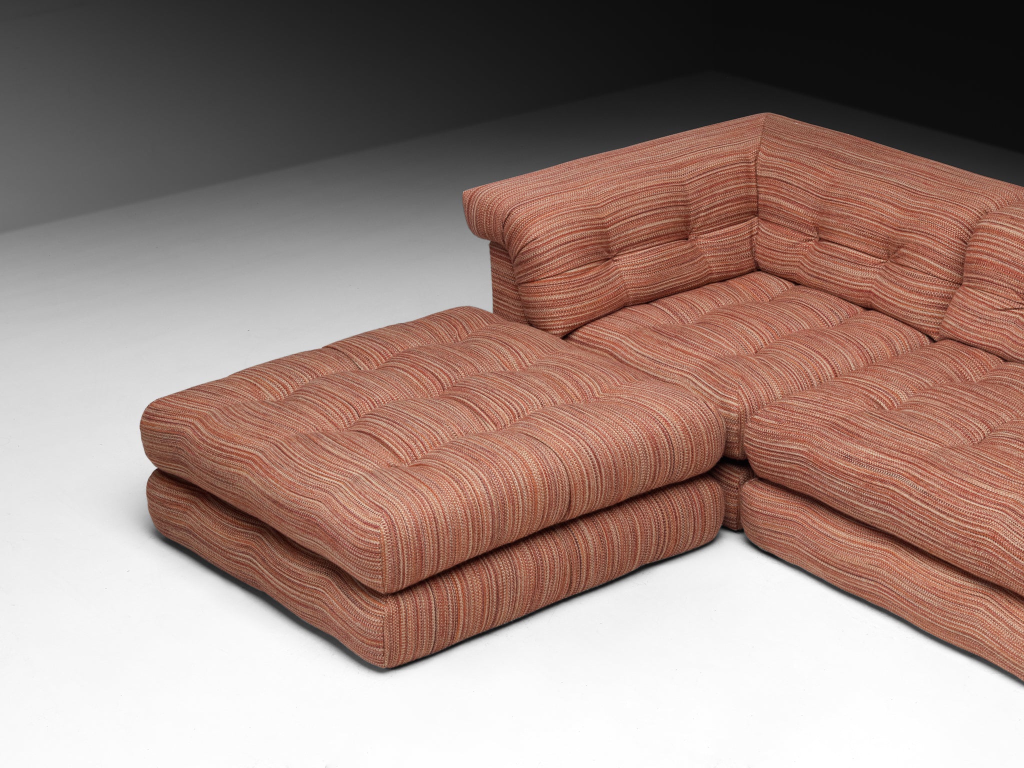 Large-Scaled Hans Hopfer for Roche Bobois Modular 'Mah Jong' Sofa in Wool Seating Morentz