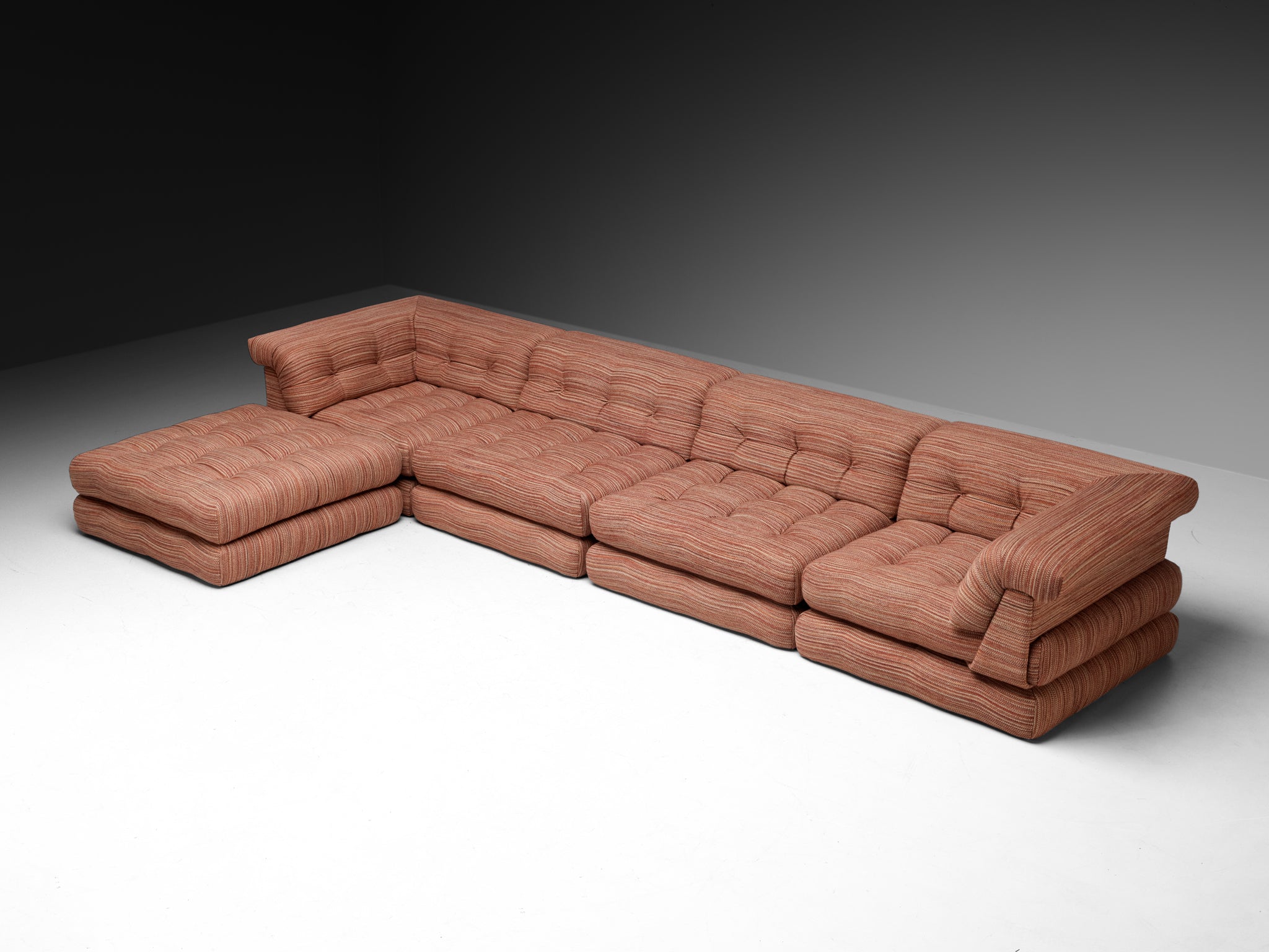 Large-Scaled Hans Hopfer for Roche Bobois Modular 'Mah Jong' Sofa in Wool Seating Morentz