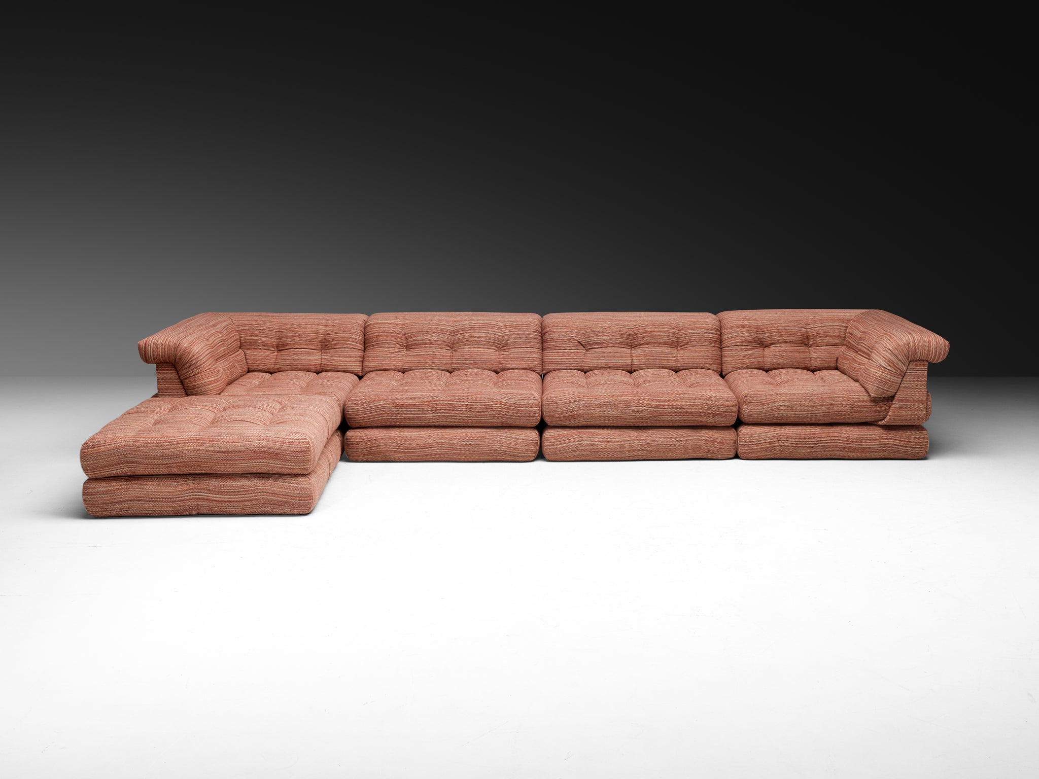 Large-Scaled Hans Hopfer for Roche Bobois Modular 'Mah Jong' Sofa in Wool Seating Morentz