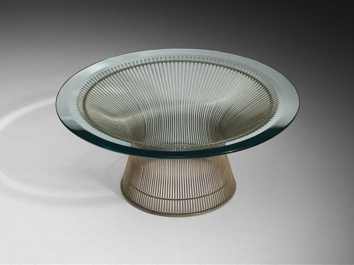 Warren Platner for Knoll Coffee Table in Steel and Glass Tables Morentz