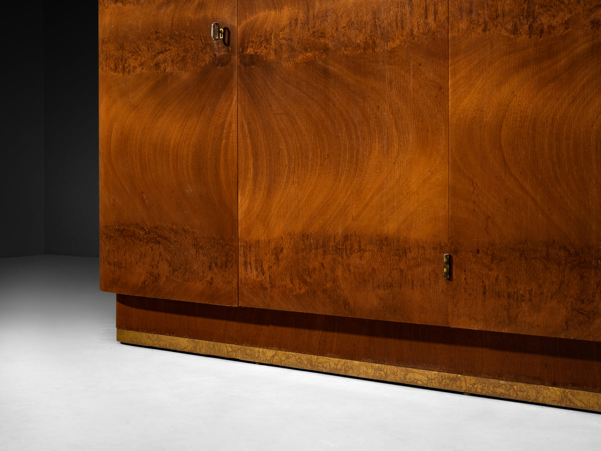 Art Deco Sideboard in Maple and Wood with Marble Top Case pieces and storage cabinets Morentz