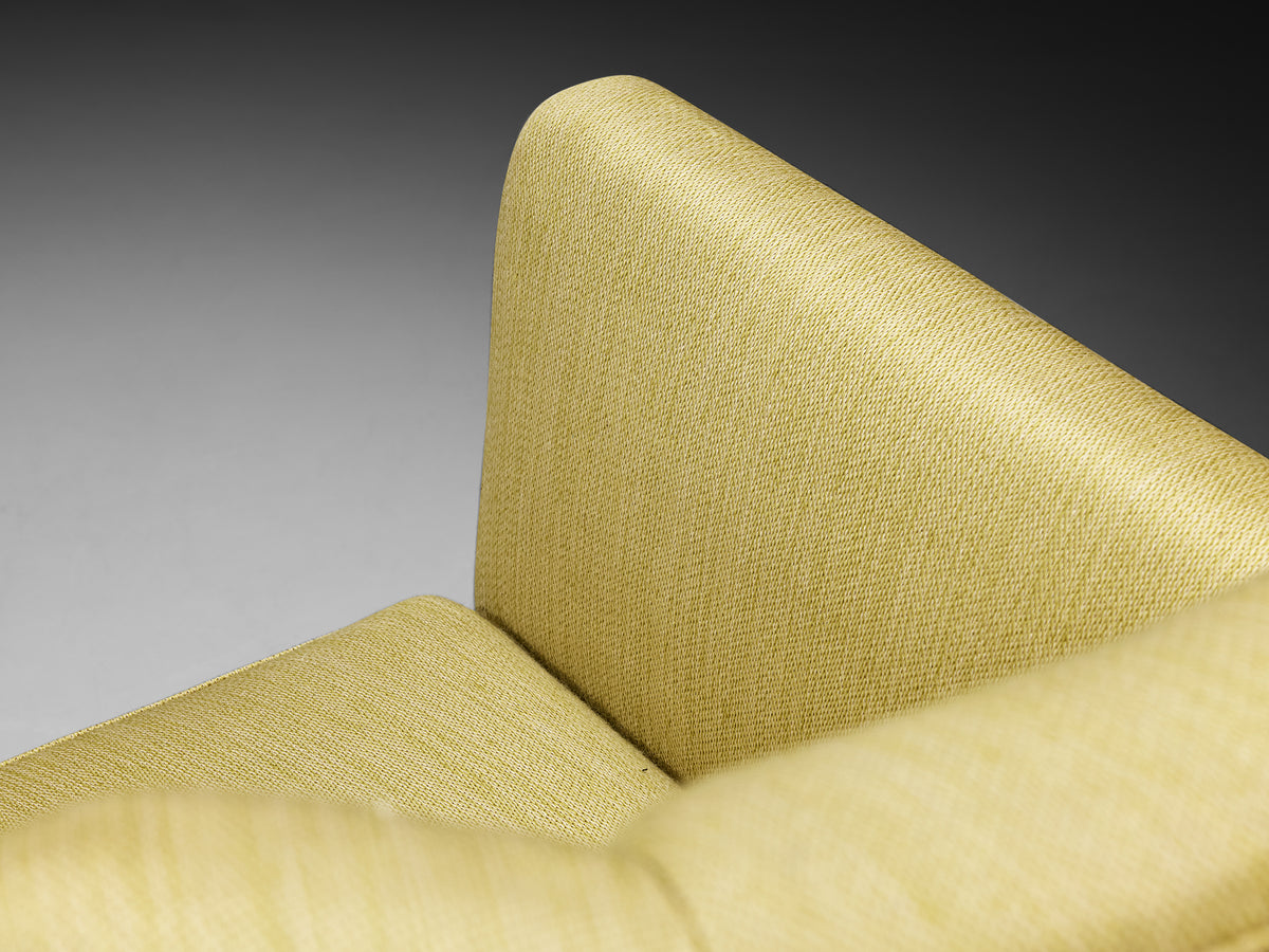 Mid-Century Modern Pair of Lounge Chairs in Muted Moss Green Velvet Seating Morentz