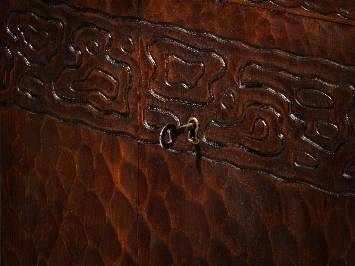 Otto Wretling Bookcase in Carved Pine Case pieces and storage cabinets Morentz