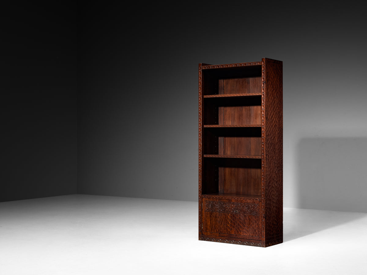 Otto Wretling Bookcase in Carved Pine Case pieces and storage cabinets Morentz
