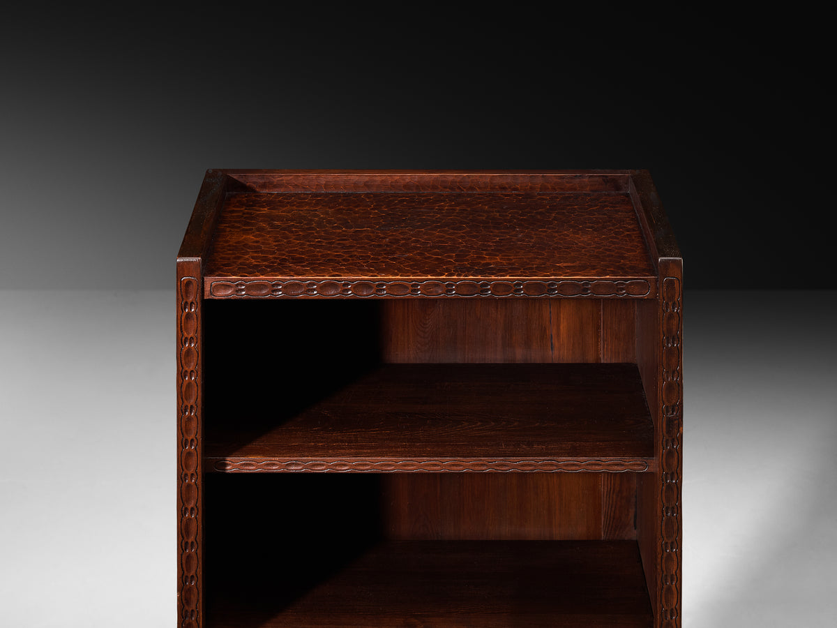 Otto Wretling Bookcase in Carved Pine Case pieces and storage cabinets Morentz
