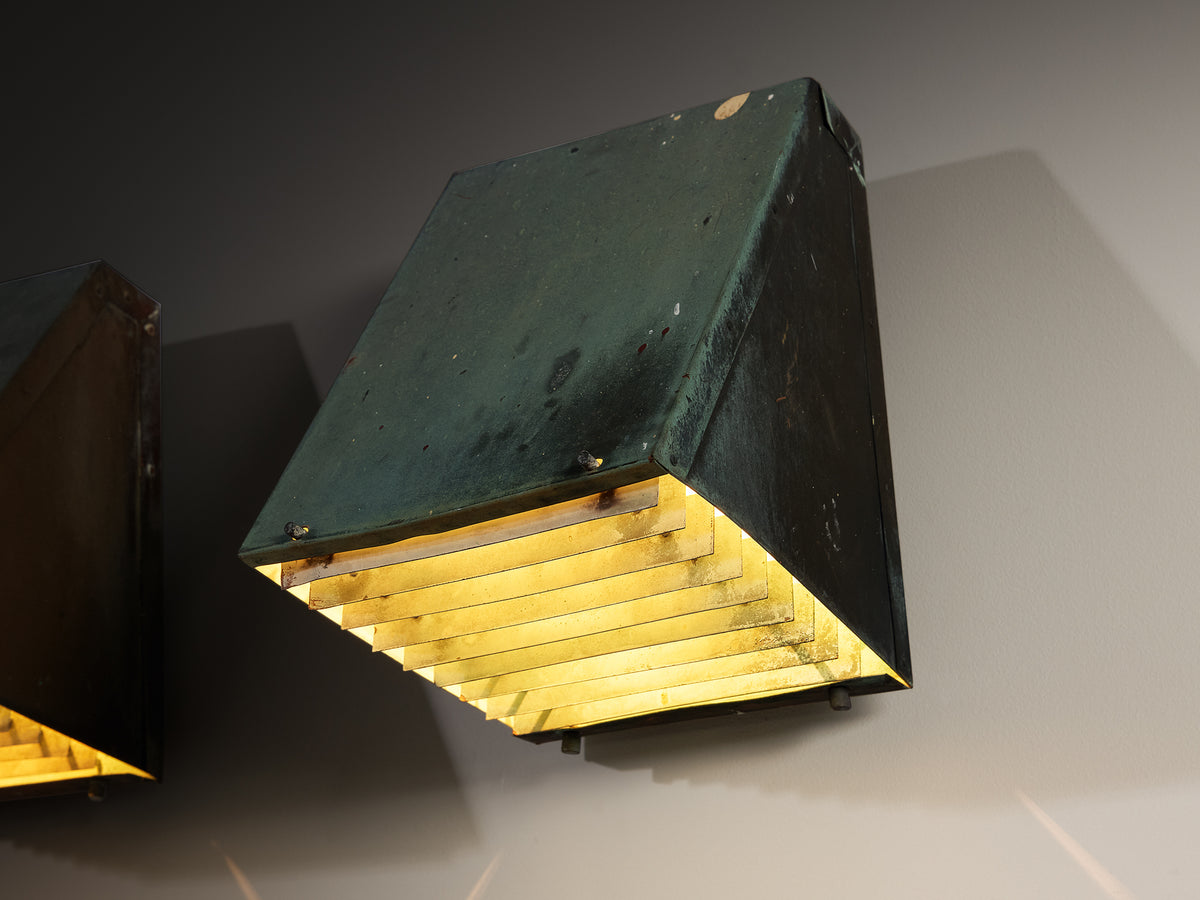 Hans-Agne Jakobsson 'V236' Wall Lights in Copper Lighting Morentz