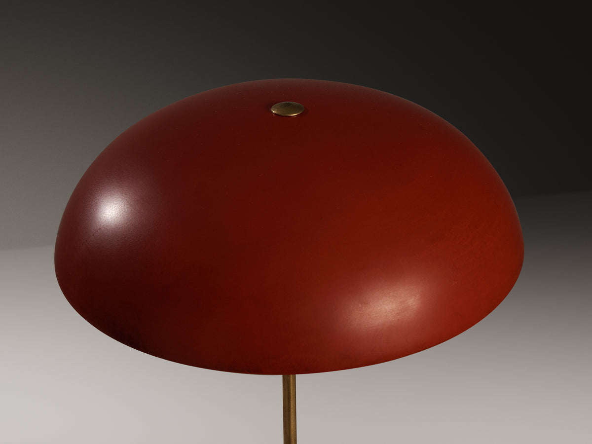 Angelo Lelii for Arredoluce Rare 'Scrittoio' Table Lamp in Brass Lighting Morentz