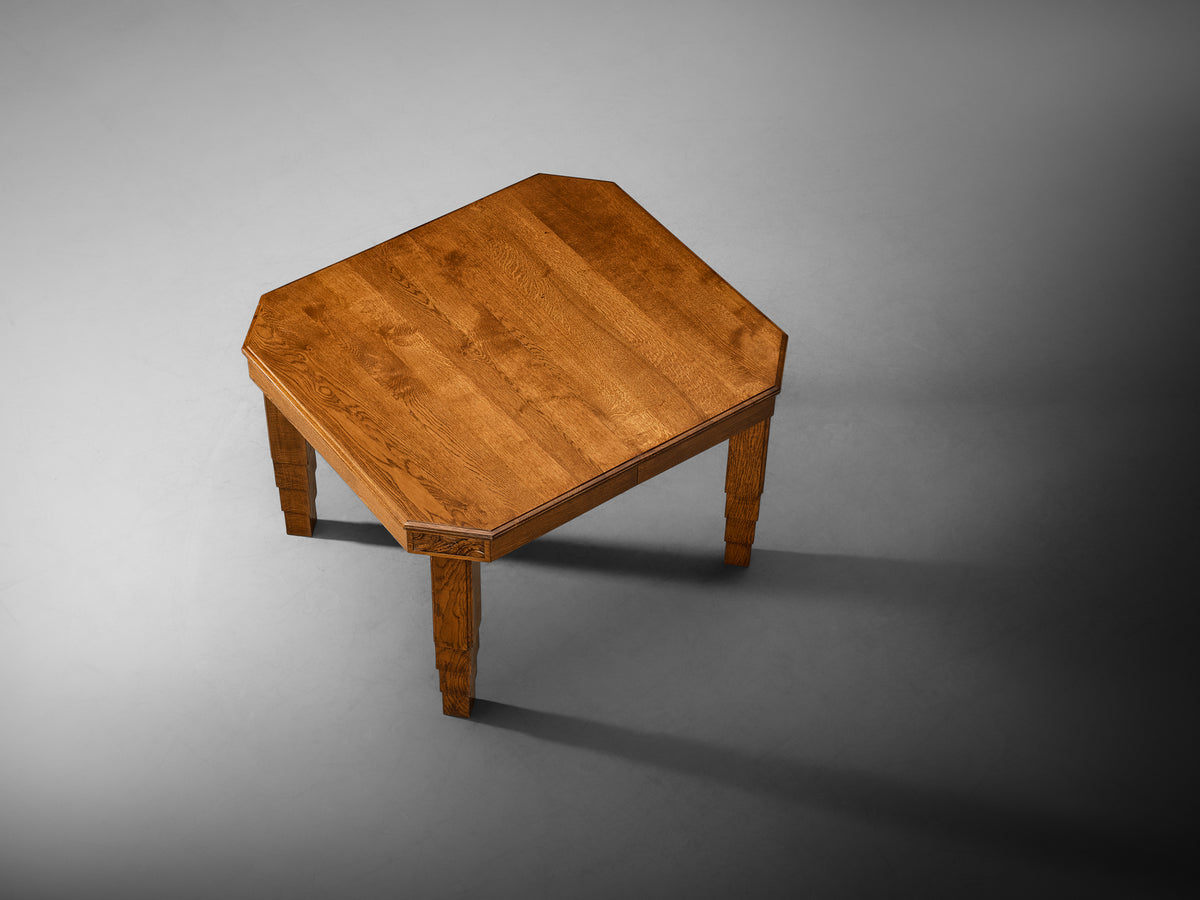 Art Deco French Dining Table with Decorated Corners and Trapezium Shapes Tables Morentz