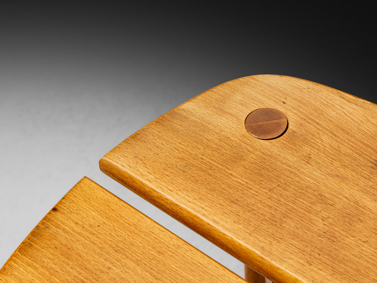 Pierre Gautier Delaye Stool in Wood Seating Morentz